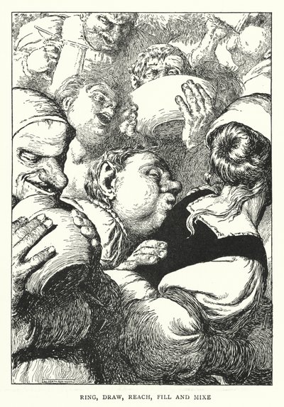 Anneau, tire, atteins, remplis et mélange - William Heath Robinson