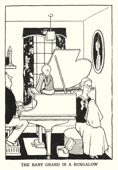 Le Baby Grand dans un bungalow - William Heath Robinson