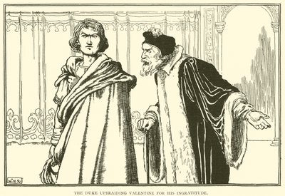 Le duc réprimandant Valentin pour son ingratitude - William Heath Robinson