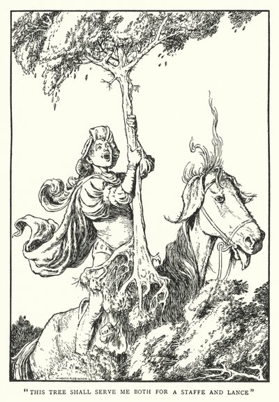 "Cet arbre me servira à la fois de bâton et de lance" - William Heath Robinson