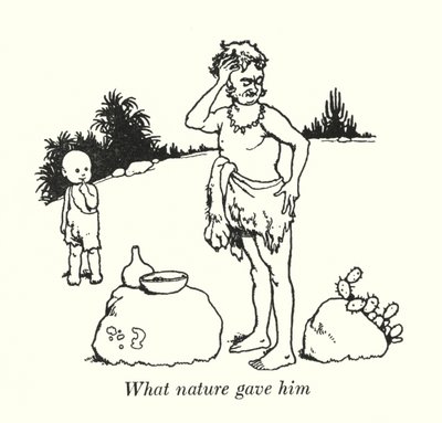 Ce que la nature lui a donné (lithographie) - William Heath Robinson