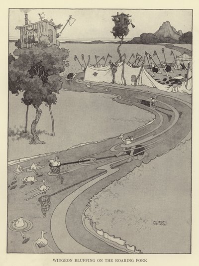 Canard colvert bluffant sur le Roaring Fork - William Heath Robinson