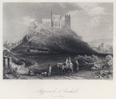 Approche de Cashel, du Nord - William Henry Bartlett