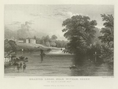 Braxted Lodge, près de Witham, Essex, la Demeure de P Ducane, Esquire - William Henry Bartlett