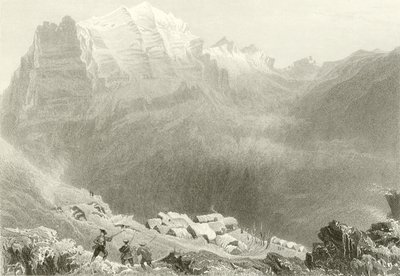 Dormeilleuse, Hautes-Alpes, le lieu des travaux de Félix Neff - William Henry Bartlett