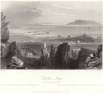 Baie de Dublin depuis les Carrières de Kingstown - William Henry Bartlett
