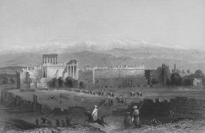 Vue générale de Balbec et Anti-Liban - William Henry Bartlett