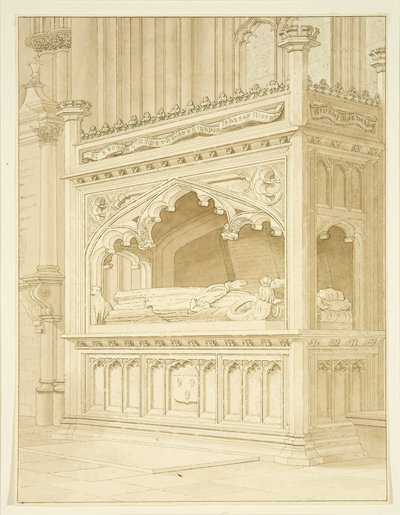 Monument à William Canynges dans St Mary Redcliffe - William Henry Bartlett