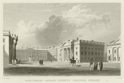 Parliament Square à Dublin - William Henry Bartlett