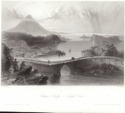 Pont de Ponton sur Lough Conn - William Henry Bartlett