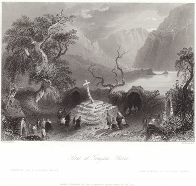 Scène à Gougane Barra dans le comté de Cork - William Henry Bartlett
