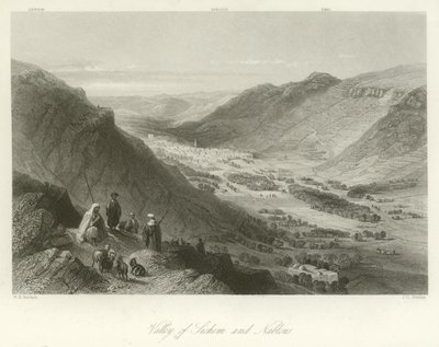 Vallée de Sichem et Naplouse, Palestine - William Henry Bartlett