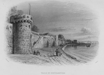 Murs de Southampton (gravure) - William Henry Bartlett