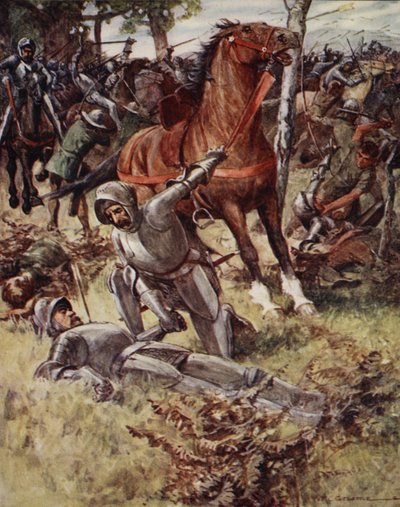 Puis quittant la vie, le comte Percy prit la main du mort, de Ballads of Famous Fights, Première Édition, 1920 - William Henry Charles Groome