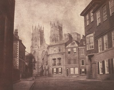 Une scène à York : La cathédrale de York vue de Lop Lane, 1845 (photo) - William Henry Fox Talbot