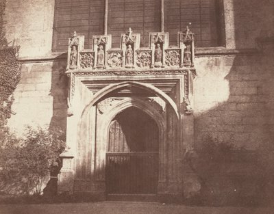 Une porte ancienne, Magdalen College, Oxford, 1843 (photo) - William Henry Fox Talbot