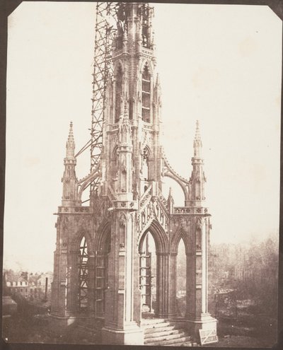 Monument Scott avant son achèvement, Édimbourg - William Henry Fox Talbot