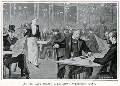 Au Café Royal : Une scène de samedi après-midi, vers 1900 - William Henry Humphris