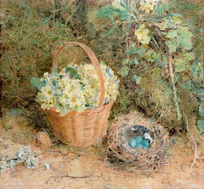 Nid de Pinson avec Primevères - William Henry Hunt