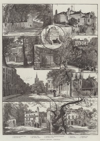 Croquis en promenade, Hampstead - William Henry James Boot