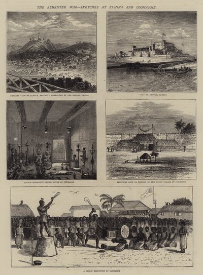La guerre Ashantee, croquis à Elmina et Coomassie - William Henry James Boot
