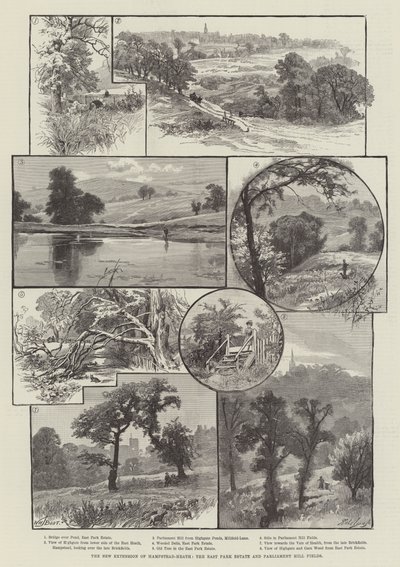 La nouvelle extension de Hampstead-Heath, le domaine de East Park et Parliament Hill Fields - William Henry James Boot