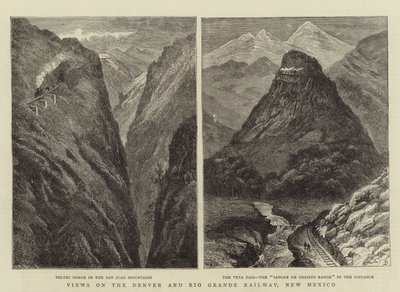 Vues sur le chemin de fer Denver et Rio Grande, Nouveau-Mexique - William Henry James Boot