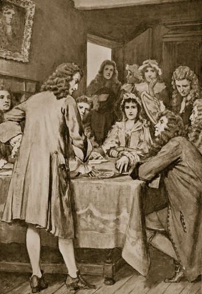 Paterson expliquant le projet Darien à Édimbourg, 1694, illustration de 