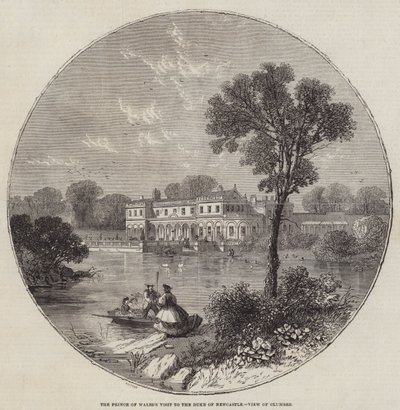 La visite du prince de Galles au duc de Newcastle, vue de Clumber - William Henry Prior