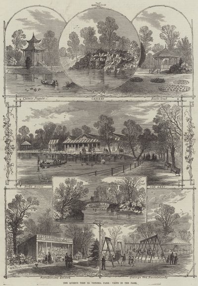 La visite de la reine au parc Victoria, vues dans le parc - William Henry Prior