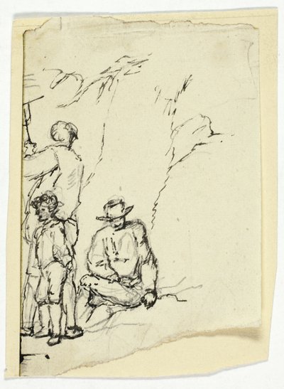 Deux hommes avec un garçon - William Henry Pyne