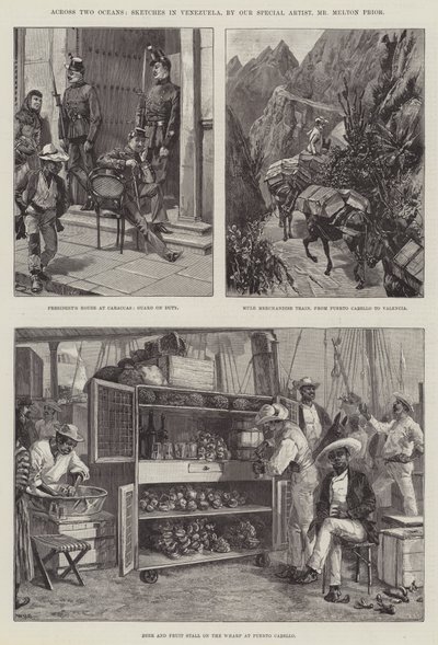 À travers deux océans, croquis au Venezuela - William Heysham Overend