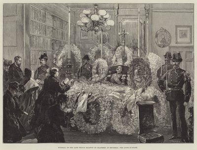 Funérailles du défunt prince Baudouin de Flandre à Bruxelles, la mise en bière - William Heysham Overend