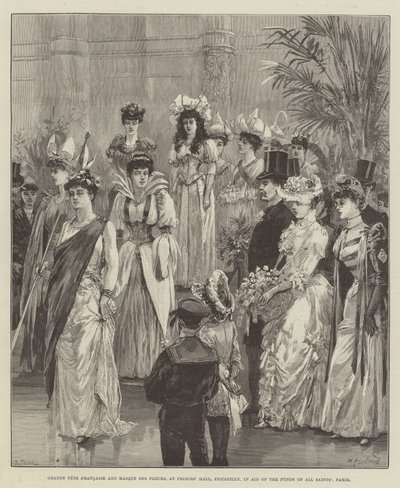 Grande fête française et masque des fleurs, au Princes