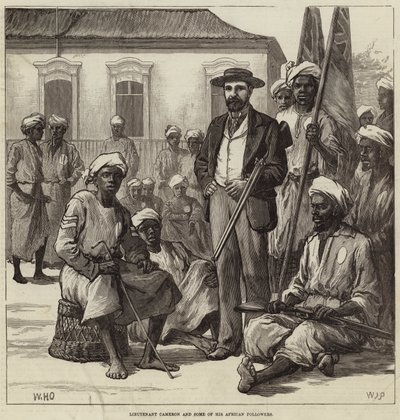 Le lieutenant Cameron et certains de ses partisans africains - William Heysham Overend