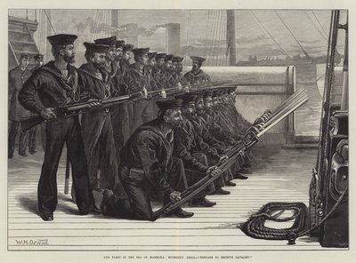 Notre flotte en mer de Marmara, exercice de tir, préparez-vous à recevoir la cavalerie! - William Heysham Overend
