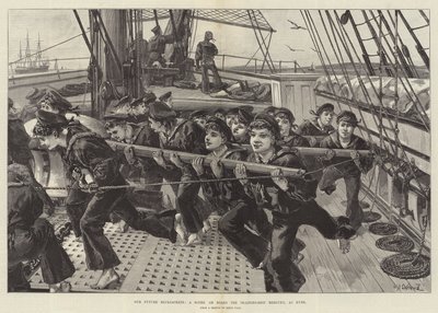 Nos futurs marins, une scène à bord du navire-école Mercury, à Ryde - William Heysham Overend