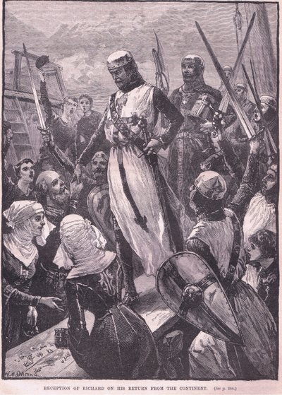 Réception de Richard à son retour du continent en 1194 - William Heysham Overend