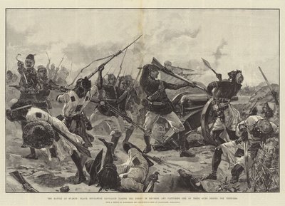 La bataille de Suakin, le bataillon soudanais noir prenant l