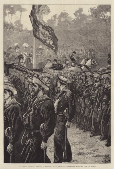 La grande revue des volontaires à Windsor, les volontaires de l