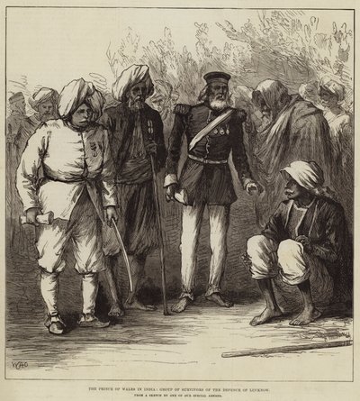 Le Prince de Galles en Inde, Groupe de Survivants de la Défense de Lucknow - William Heysham Overend