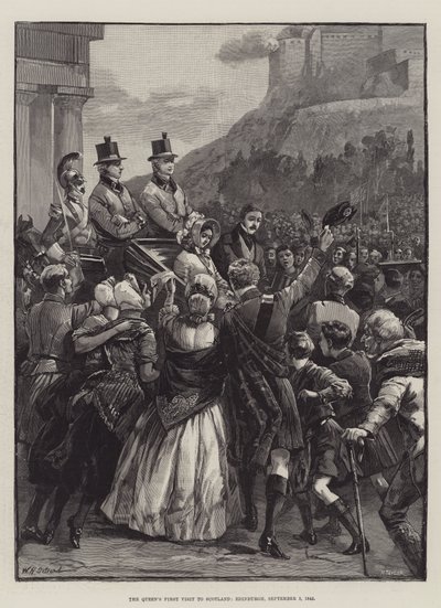 La première visite de la reine en Écosse, Édimbourg, 3 septembre 1842 - William Heysham Overend