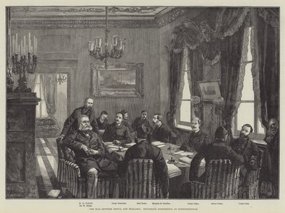 La guerre entre la Serbie et la Bulgarie, conférence diplomatique à Constantinople - William Heysham Overend