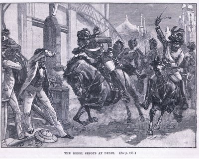 Les rebelles cipayes à Delhi, 1857 après J.-C. - William Heysham Overend