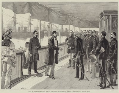 Visite du Khédive au duc de Connaught à bord du HMS Helicon - William Heysham Overend