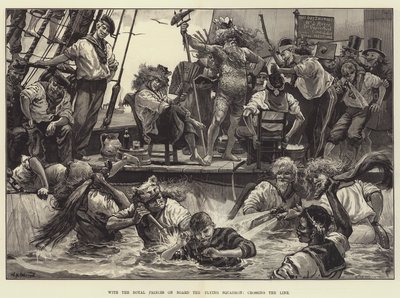 Avec les Princes Royaux à bord de l