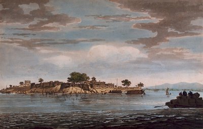 Vue du fort de Mongheer, sur les rives du Gange - William Hodges