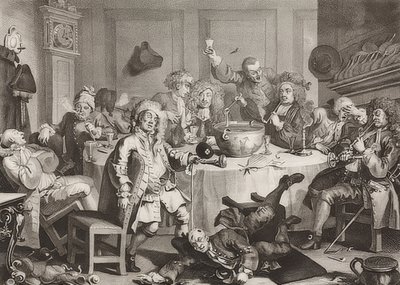 Une conversation moderne à minuit - William Hogarth