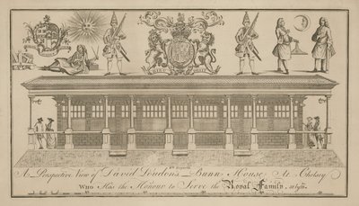 Vue en perspective de la maison de Bunn de David Loudon - William Hogarth