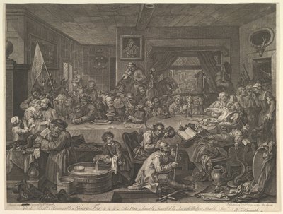 Un divertissement électoral, Planche I : Quatre gravures d